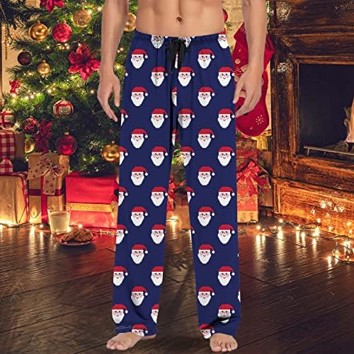 Божиќни панталони пижами еластични ирваси на половината графички салон панталони плус големина спортови атлетски панталони
