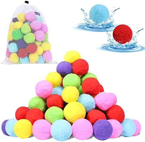 Вода топки за еднократно користење, 60 балони со вода летни забавни играчки за деца надвор, памучни топки за водни бластери, топки за прскање