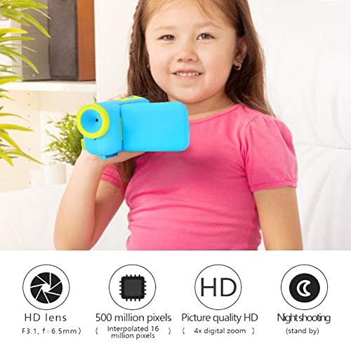 Tgoon Kids HD камера, практични налепници за цртани филмови 1.77 Inch HD екран Детска видео камера за деца роденденски подарок