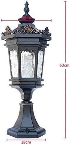 JYDQM Европски стил на отворено водоотпорен водоотпорен колона глава ламба wallидна ламба пејзаж светилка wallидна ламба градина