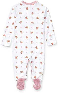 Бебе девојки Ралф Лорен, носач со памук, памук, бел мулти