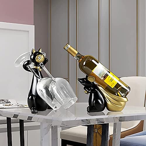 Вино решетка за вино таблети стојат стаорец стакло вино шише со мачки чаши држач за приказ на столб
