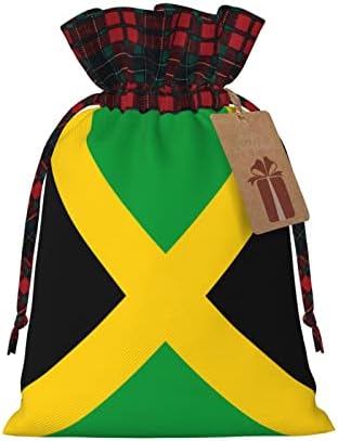 Божиќ Врвка Подарок Кеси Јамајка-Знаме-Гордост Бафало Карирани Врвка Торба Партија Фаворизира Кеси
