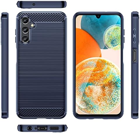 Dzxoui За Galaxy A14 5G Случај Samsung Galaxy A14 5G Случај со 2 Пакет Заштитник На Екранот Тенок Тенок Гумен Отпорен На Удари Анти-Капка Галакси