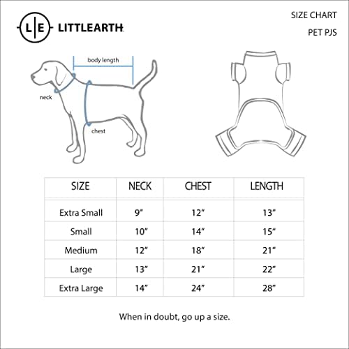 Littlearth Unisex-Adult NFL Chicago Bears Pet PJS, тимска боја, голема