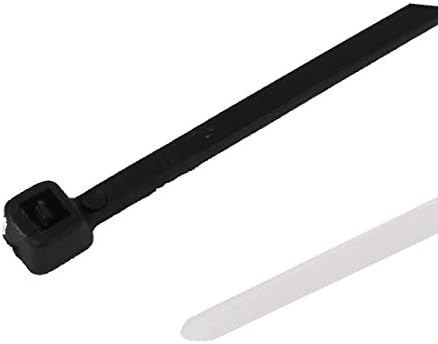 X-gree 3mm x 150mm автоматска жица за притискање на кабел за поврзување на зип-вратоврска Организатор Бели црни 100 парчиња (3мм x 150mm автоматски кабел за притискање на кабел ?