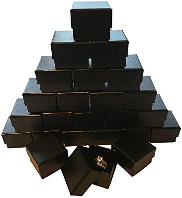 Маримор Накит Црн Прстен Кутија За Подароци Со Пена И Кадифе Вметнете Големо Пакување на