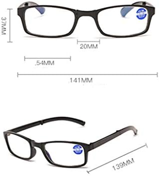 Очили за читање против сино читање BWBZ, преклопни очила за читање со висока дефиниција, отпорна на гребење, интегриран влошки за
