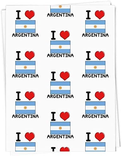 4 х Ја Сакам Аргентина Ознаки За Подароци/Етикети