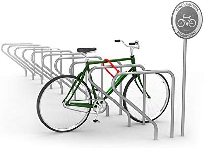 Премиум Паркинг За Велосипеди-Основна База БК4001У, Графит Греј Целосно Галванизиран Челик И Обложен Со Погон Европски Дизајн
