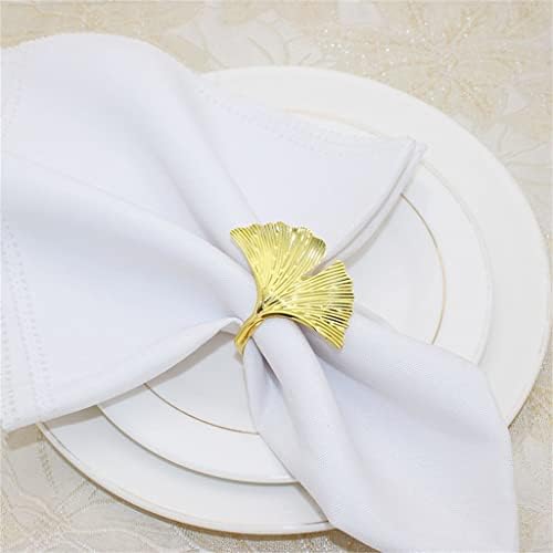 ygqzm 6pcs салфетки прстени златни држачи за салфетка за Божиќни вечери свадби свадби