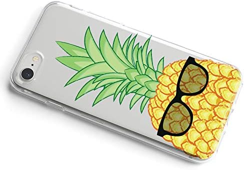 ChaptIntink Clear Shockproof Hybrid Case за iPhone 7/8 / SE - 4,7 екран - TPU браник, акрилен грб, заштитен стаклен екран - врв на ананас
