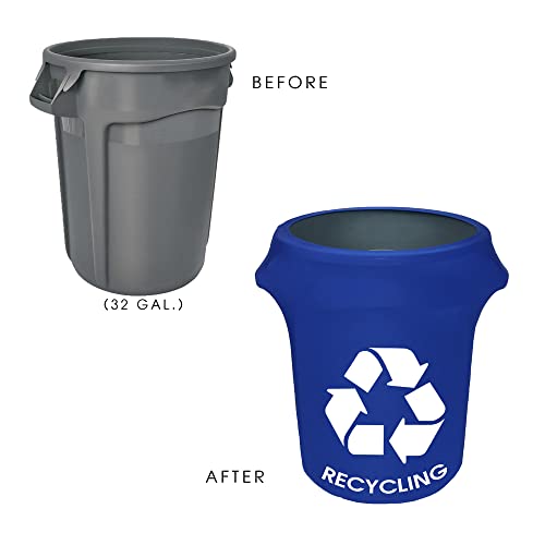 Обвивки на вашиот стол - 32 галон Спандекс Спандакс вграден ѓубре за отпадоци/капакот на контејнерот за отпад - Емералд зелена