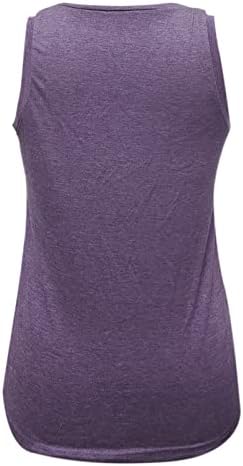 Womenените врвови цврста боја V вратот без ракави маички со блузи лето едноставни маици со џеб на градите