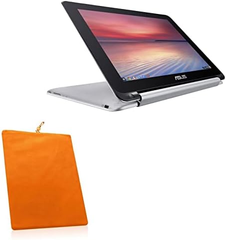 Case Boxwave Case компатибилен со Asus Chromebook Flip C101PA - кадифена торбичка, мека велурна ткаенина торба ракав со влечење - задебелен