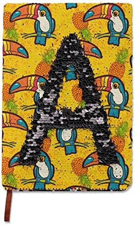 Тетратка за папагали од ананас, обратна флип -весник со списание за дневникот за обележувачи