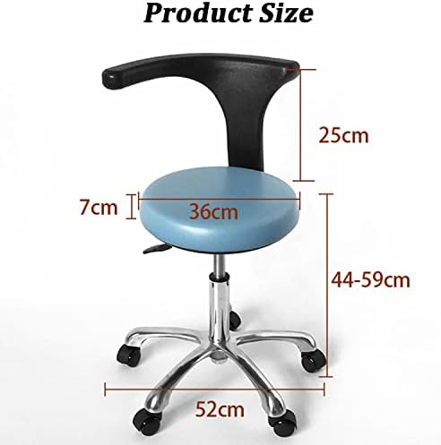 Стол за стоматолошка столица за прилагодување на столчето за заби на столче со потпирач за одмор и нозе, доктор стол со 360 степени ротација на