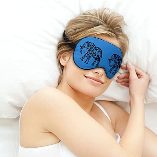 Племенски слон Смешно спиење маска за очи меко слепило око со прилагодлива лента ноќна очила за мажи за мажи