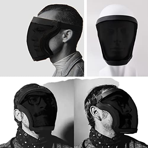 Bfhongly 3 пакет темно сив пластичен штит за лице, целосна безбедносна опрема за заштита на лицето со унисекс и возрасно лице, еднократно