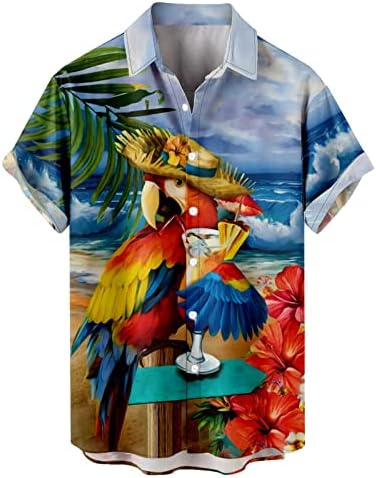 Денот на мажите Свети Патрик Шамрок Хавајски кошули со ретро-копче за тандард-вклопување кошули за куглање кошули на плажа