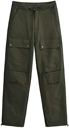 Плажа комебер панталони женски ретро зелени хеланки со ниски половини, обични панталони женски обични панталони и врвови