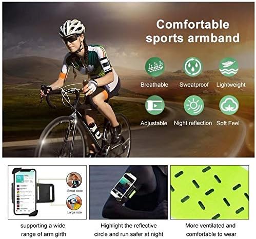 Фудбал за игра Motorola Moto Z2 - FlexSport Armband, прилагодлива амбалажа за тренинг и трчање за Motorola Moto Z2 Play - Stark Green