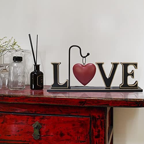 Дрво loveубовен знак за домашен декор, врвен знак за буква, декоративен дрвен пресек, loveубовен збор центар за слободно значење на loveубовен