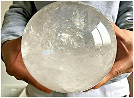 Uthty природен кристал природна убавина кварц камена бела кристална топка за, подарок за медитација за дома