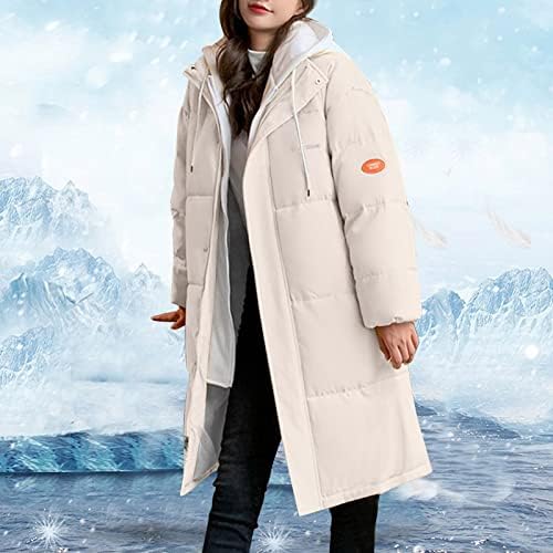 Пафер палто за жени со долг зимски елек палто со аспиратор со долг ракав затоплување со зимско руно јакни