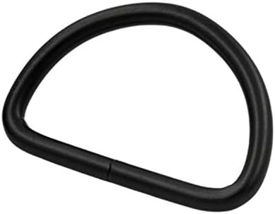 Генерички метална црна Д прстен на прстенот 1,5 Внатрешен дијаметар јамка прстен за пакет чувари од 10