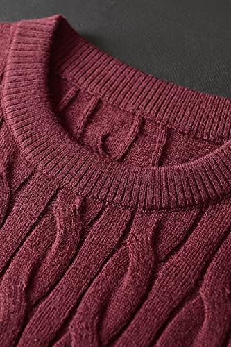 织礼 машки обични Џемпери Од Екипажот Кабелски Плетен Термички Пуловер Џемпер
