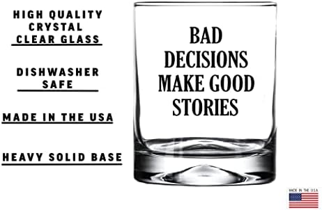 Нечесните Реката Тактички Смешни Лоши Одлуки Прават Добри Приказни Старомоден Виски Стакло Чаша За Пиење Подарок За Него Мажи Тато