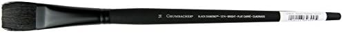 Grumbacher црно дијамантско светло масло и акрилна четка, влакната за свињи, големина 8