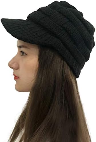 Машка плетена манжетна плетена густа густа слабичка унисекс манжетна мека мека и топол бучен череп капа капа за капа за дами