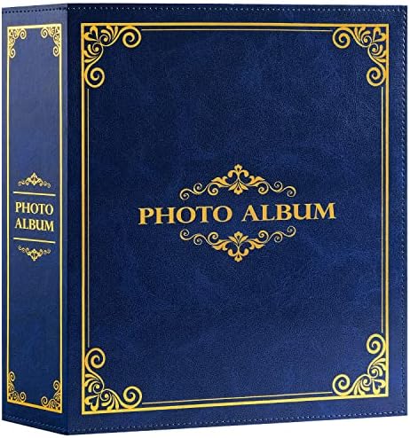 Традиционален албум на фото -ланс 4x6 300 џебови, класични албуми за гроздобер слики држат 300 хоризонтални 4x6 слики само црни