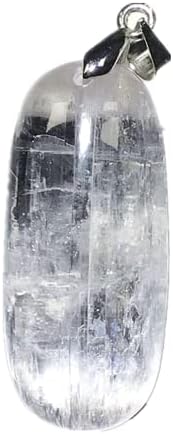 Природен накит за приврзоци од Кунзит, Кунзит Кристал камен за жени мажи кои лекуваат loveубовна среќа подарок 31x13x8mm овални монистра