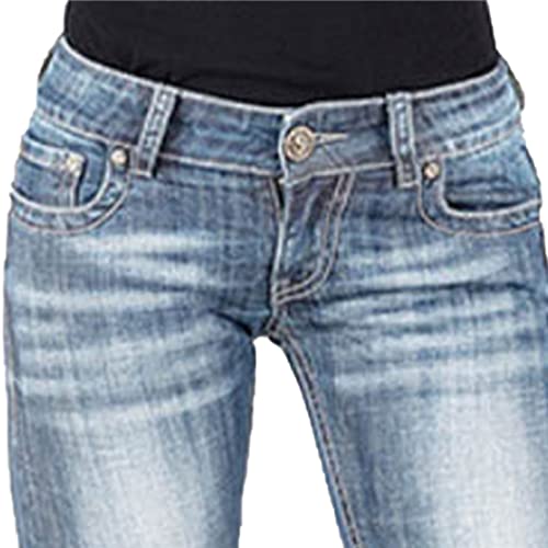 Womenените со средно издигнување на багажникот исечени фармерки ретро лабаво вклопени слаби панталони јуниори гроздобер широки нозе Jeanан панталони