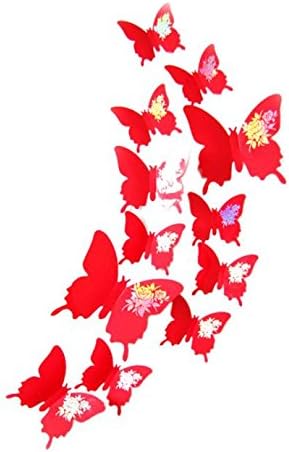 Wocacchi wallидни налепници декорации wallидни налепници декорални пеперутки 3Д wallидни уметности дома декори црвена уметност мурал позадина