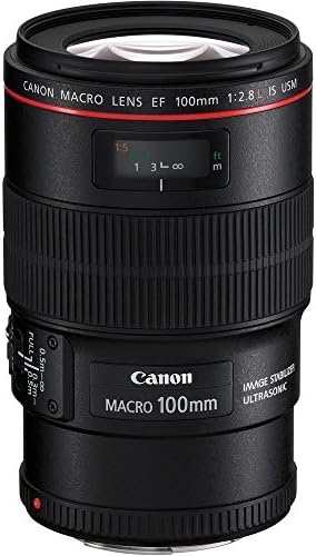 Canon EF 100mm f/2.8L макро е пакет на леќи USM со додатоци на производителот и додаток за додатоци за EOS 7D Mark II, 7D, 80D, 70D, 60D,