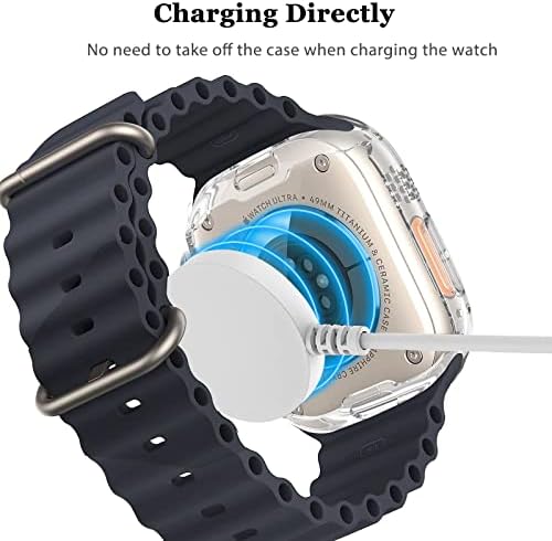 [2-Пак] ОМЕЕ 49мм кутија за заштитник на ултра екранот на Apple Watch, целокупниот заштитен случај TPU HD ултра-тенко покритие