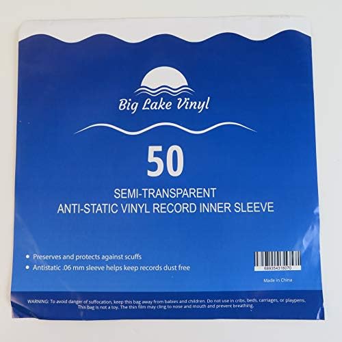 50 Винил Рекорд Внатрешни Ракави-12 Антистатички Полу-Транспарентен Заоблени Дното Пластика | Заштита И Зачувување На Лп