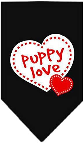 Mirage Pet Products Puppy Love Screen Print Bandana, голема, какао