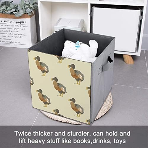 Симпатични додо птици платно за склопување на корпи за отпадоци за отпадоци од корпи за коцка со рачки за автомобилски канцелариски автомобил