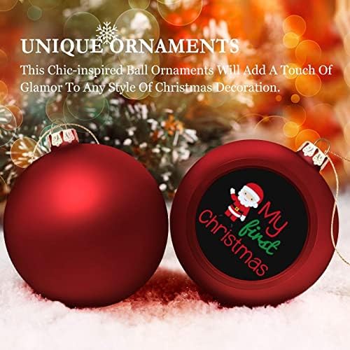 Мојата прва Божиќна Божиќна топка Дедо Мраз виси украси Xams Decoration Decoration за празнична забава