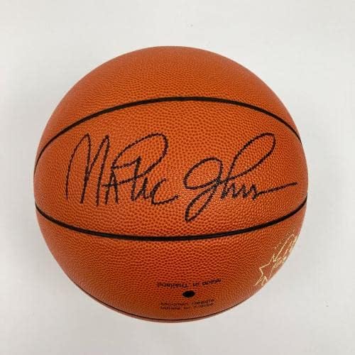 Меџик nsонсон потпиша официјална игра во Олимпијада од 1992 година, кошаркарски тим за соништа JSA COA - автограмирани кошарка