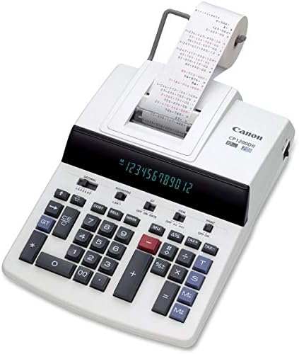 Калкулатор за печатење на канцелариски производи Canon CP1200DII, бел, 5,8 x 11 x 17