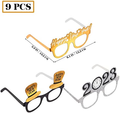 Aboofan 2023 очила за очила 2023 Број на очила 2023 Очила рамка 2023 Нова Година на забави за очила Божиќни забави за очила Среќна декорација