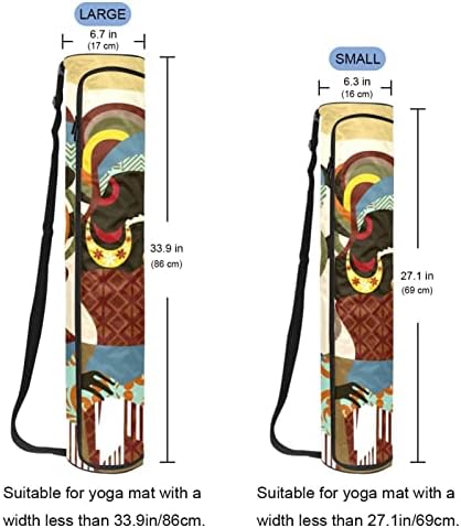 Africгдн Јога Мат Торба, Африкански Жени Вежба Јога Мат Превозникот Целосна Поштенски Јога Мат Носат Торба Со Прилагодливи Лента За Жени