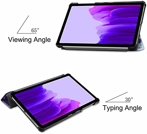 V-осум заштитна обвивка Компатибилна со Samsung Galaxy Tab A7 Lite 8,7 инчи 2021, ултра-тенко заштитно покритие, PU кожа кутија,