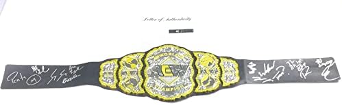 Aew starsвездите на борење потпишаа шампионски појас PSA/DNA AEW Ring of Honor Autograph - Автограмирани боречки облеки, стебла и ремени